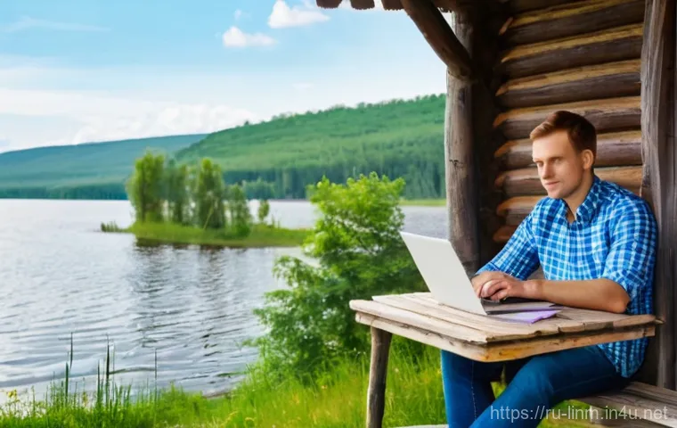 리니지M 클래식 서버 공략 - **Prompt:** A tranquil and focused young Russian professional (male or female, early 30s) working re...