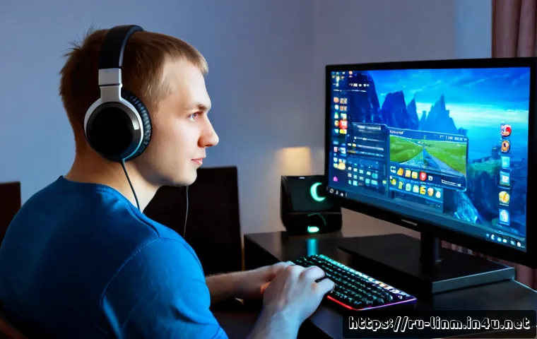 리니지M 서버 선택 체크리스트 - Photorealistic Russian gamer in a cozy Moscow apartment comparing online game server options on a wi...